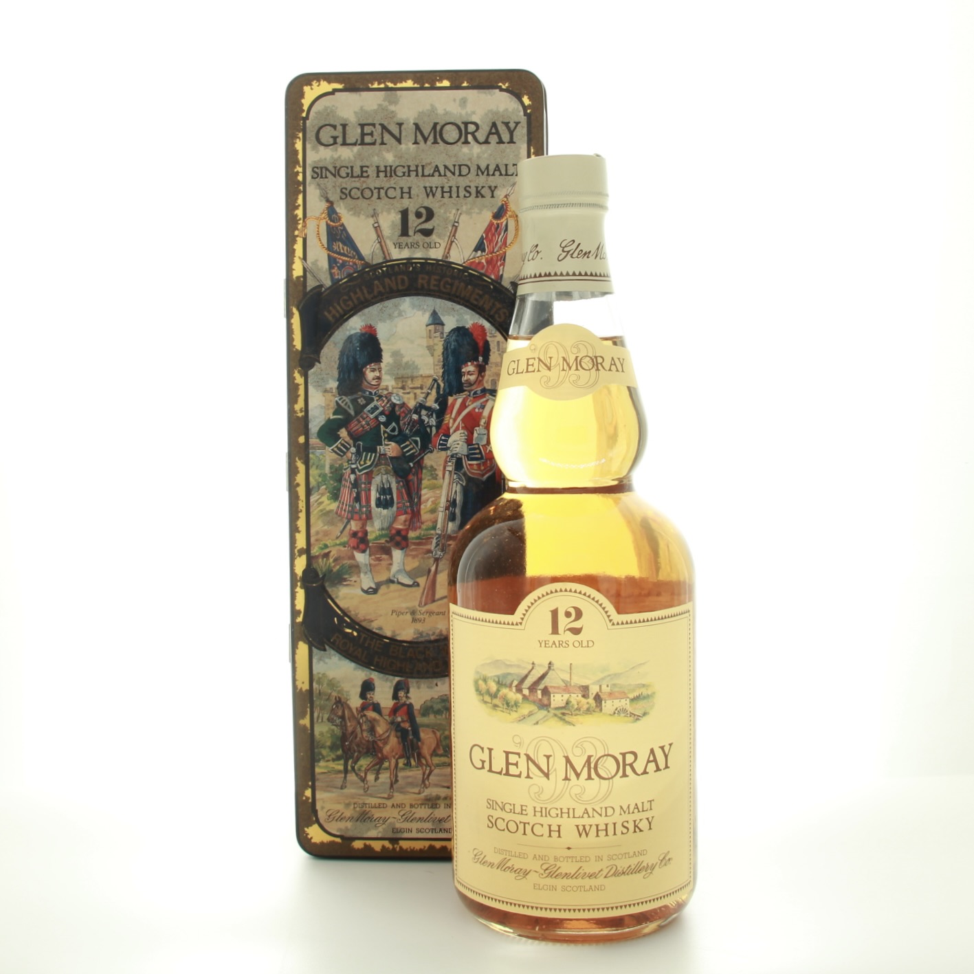 Glen Moray 12 Year Old Black Watch Highland Regiments Tin 70cl 40% Scotland Speyside Whisky 