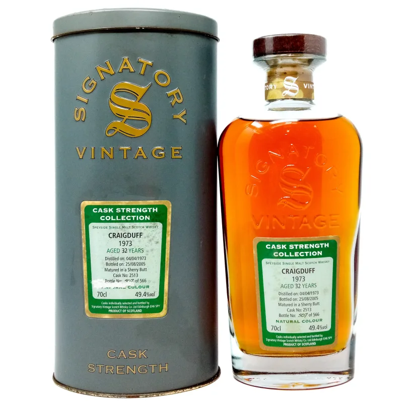 Craigduff – 1973 32 Year Old Signatory Vintage Cask Strength Collection (70cl, 49.4%)