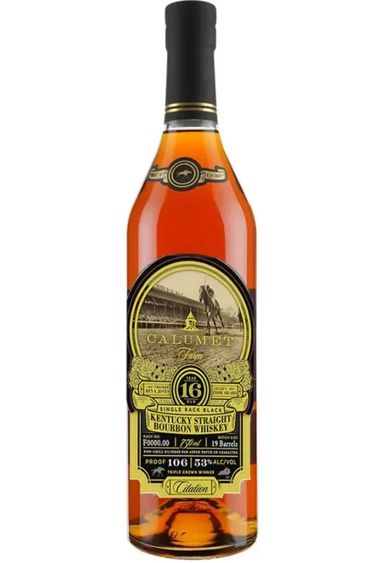 Calumet Farm Single Rack Black 16 Year Bourbon