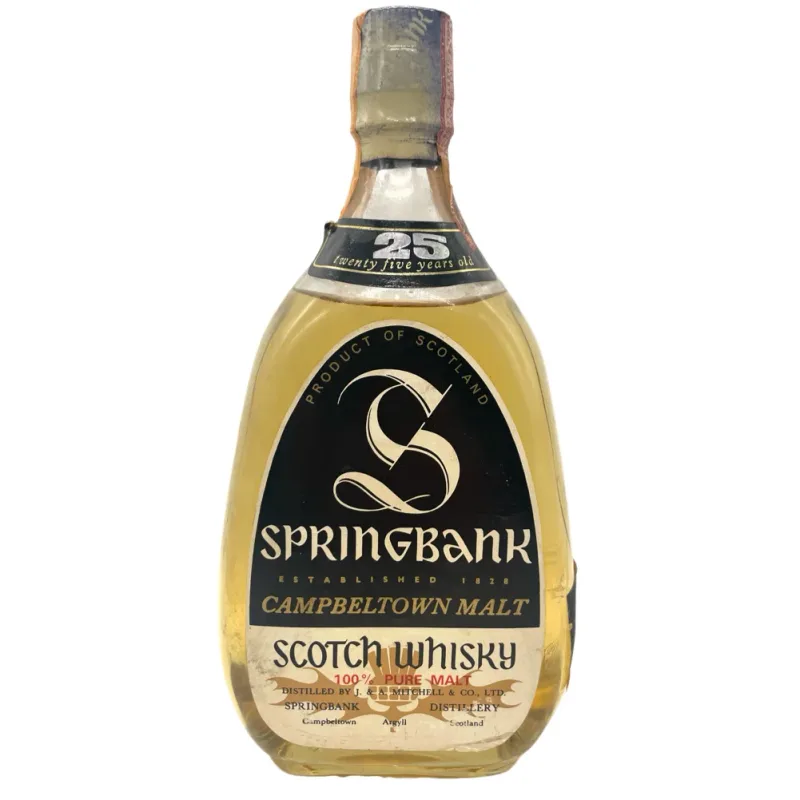 Springbank – 25 Years Old Pear Shape Silver Label Black Cap (75cl, 43%)
