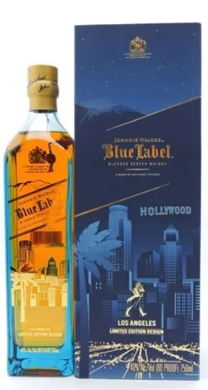 Johnnie Walker Blue Label Hollywood Los Angeles Skyline (75cl, 40%)