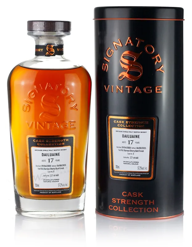 Dailuaine – 17 Year Old 2008 Signatory Cask Strength (57.2%)
