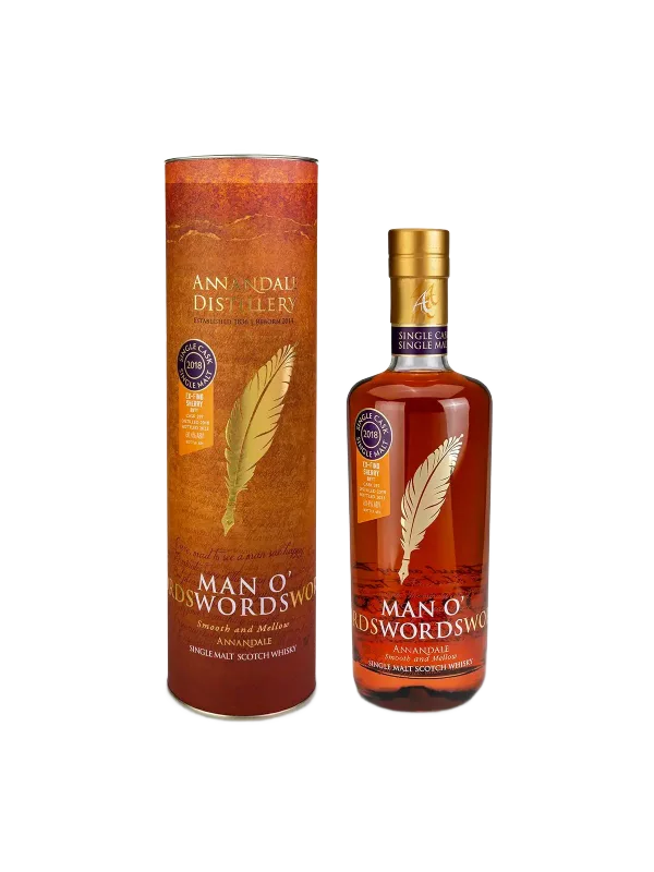 Annandale – Man O' Words Ex-Fino Single Malt Scotch Whisky (70cl, 60.4%)