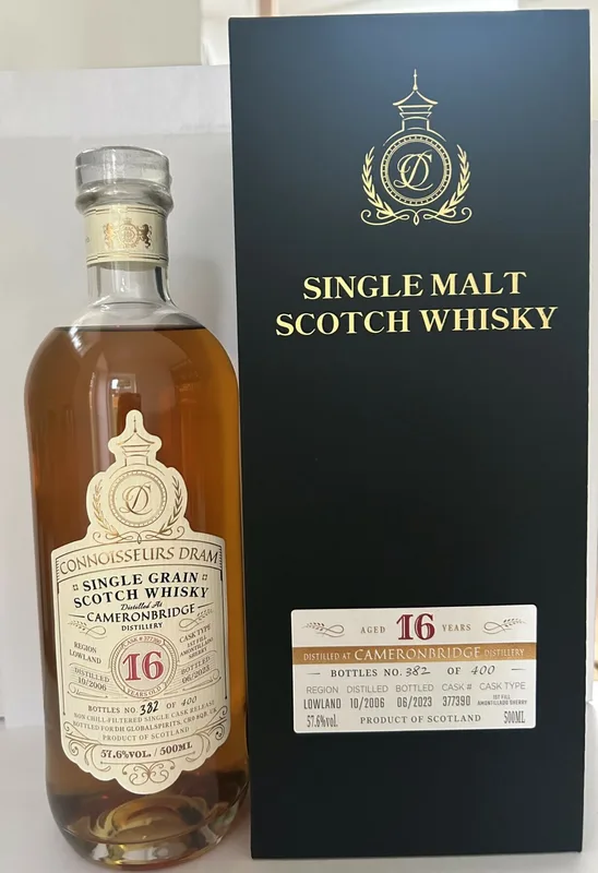 Cameronbridge – 16 Year Old 2006 Single Cask 1st Fill Amontillado Sherry