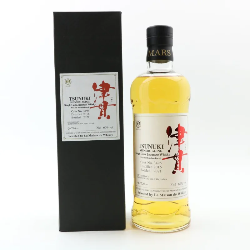 Mars Tsunuki – Shinshu Aging 2016 Single First Fill Bourbon Barrel #3496 for LMDW 5 Year Old Japanese Single Malt Whisky (2021)
