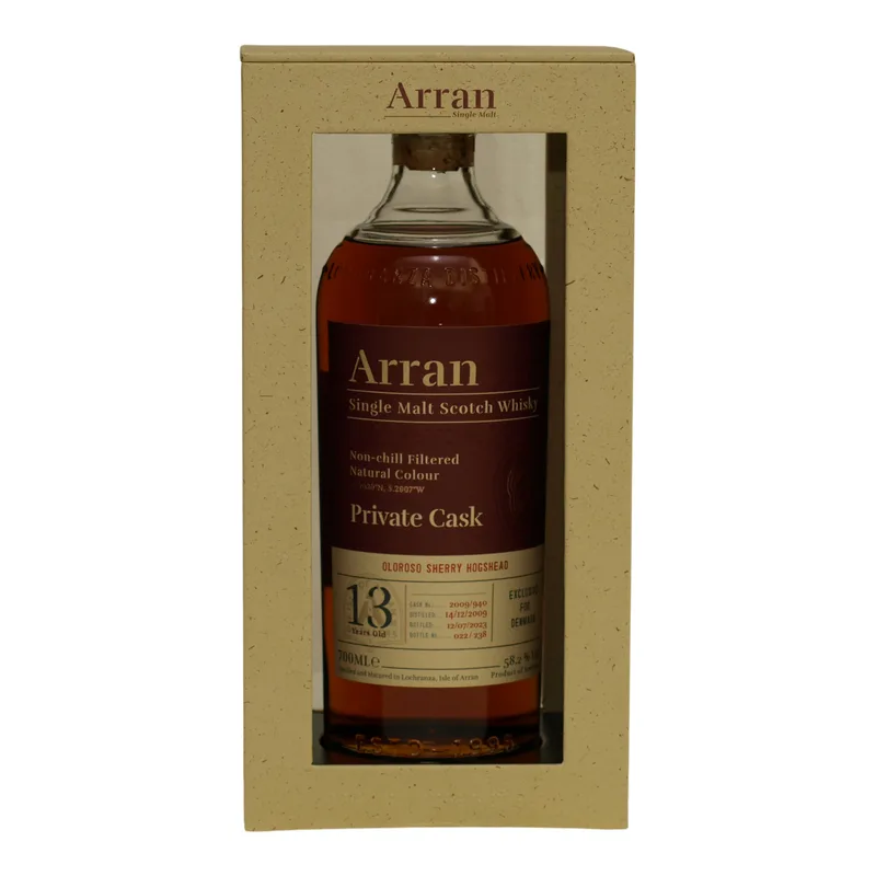Arran – 2009/2023 13 Year Old Oloroso Sherry Cask Exclusively for Denmark
