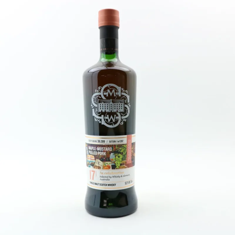 Linkwood – 17 Year Old 2006 SMWS Single 1st Fill Oloroso Cask 39.289 Maple-Mustard Pulled Pork Australian Exclusive