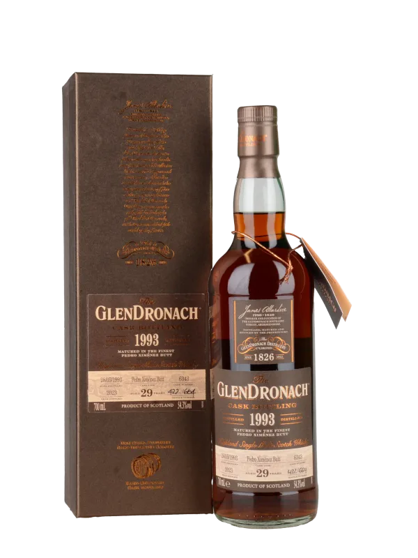 GlenDronach – 1993 Single Cask #6343 PX Butt 29 Year Old Single Malt Scotch Whisky (54.3%)