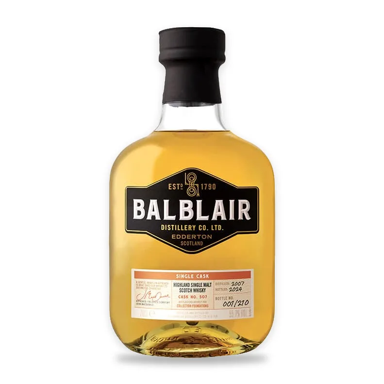Balblair – 16 Year Old 2007 Bourbon Barrel Single Cask Foundations