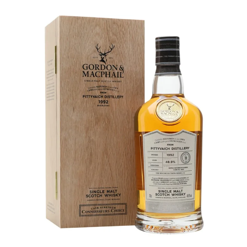 Pittyvaich – 30 Year Old 1992 Gordon & MacPhail Connoisseurs Choice Recollection Series 2 Single Refill Bourbon Barrel