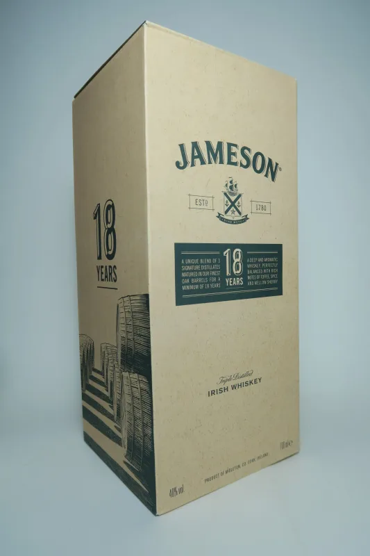 John Jameson & Son's 18 Year Old Triple Distilled Blended Irish Whiskey, Bottled 2019