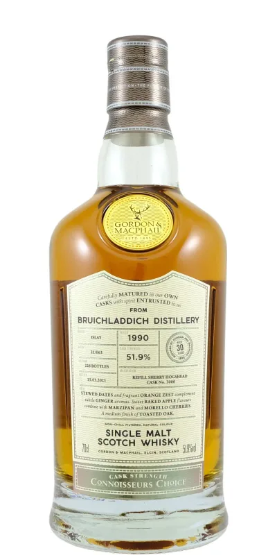 Bruichladdich – 1990 Connoisseurs Choice Cask Strength (70cl, 51.9%)