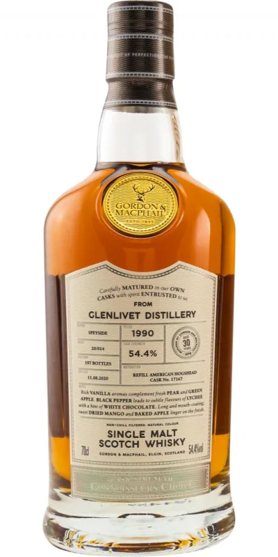Glenlivet – 1990 30 Year Old Connoisseurs Choice Cask Strength (70cl, 54.4%)