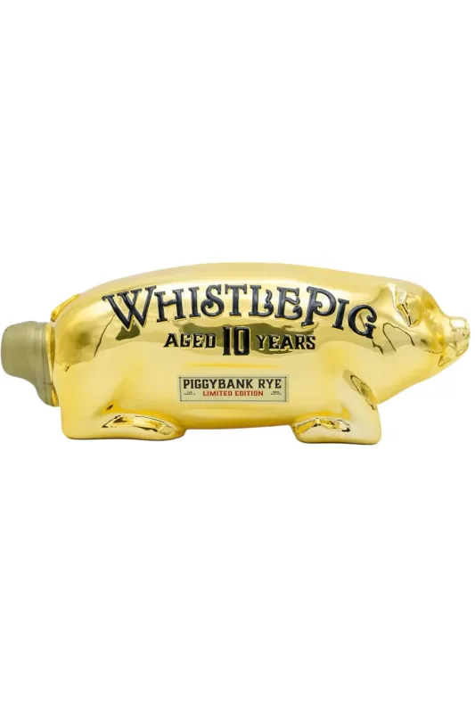 WhistlePig – PiggyBank 10 Year Old Rye Whiskey Gold Edition