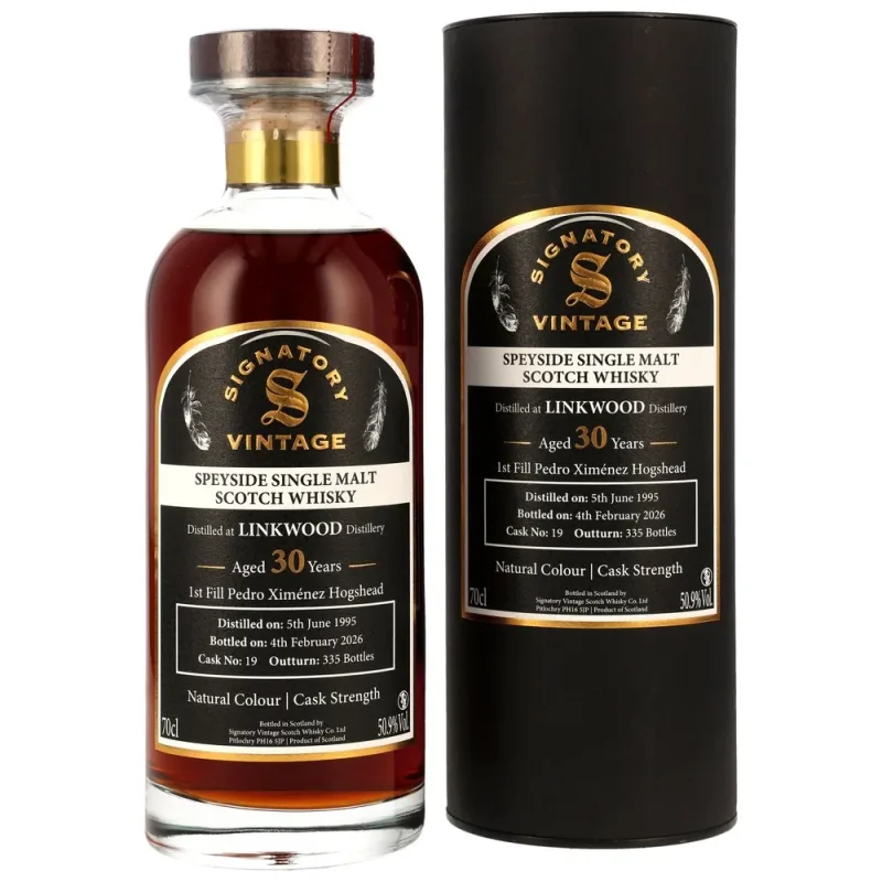 Linkwood – 30 Year Old 1995/2026 1st Fill PX Sherry Hogshead Signatory Vintage Cask Strength Ibisco