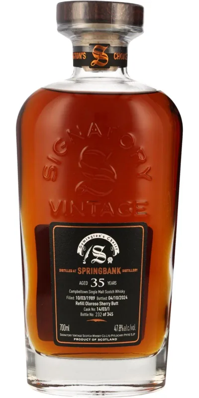 Springbank – 1989 35 Year Old Signatory Vintage Cask Strength Collection Symington's Choice (70cl, 47.8%)