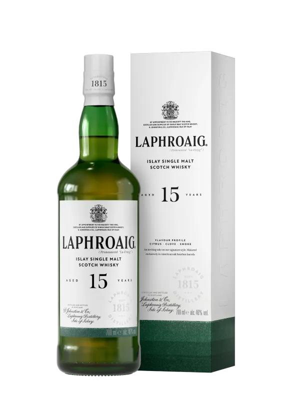 Laphroaig – 15 Year Old Single Malt Scotch Whisky (70cl, 46%)