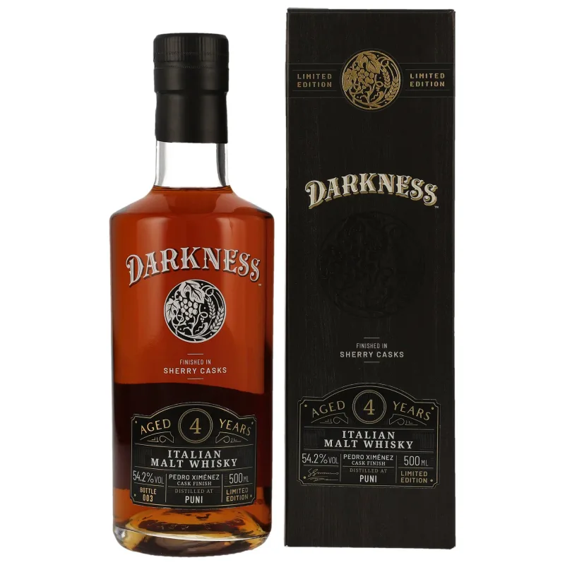 Puni – Darkness 4 Year Old Pedro Ximénez Cask Finish (70cl, 54.2%)