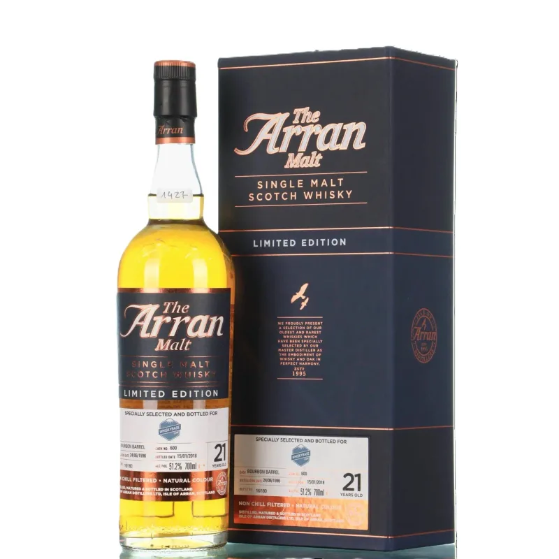 Arran – 21 Year Old 1996 Whiskybase Exclusive Single Bourbon Cask #600 (2018)