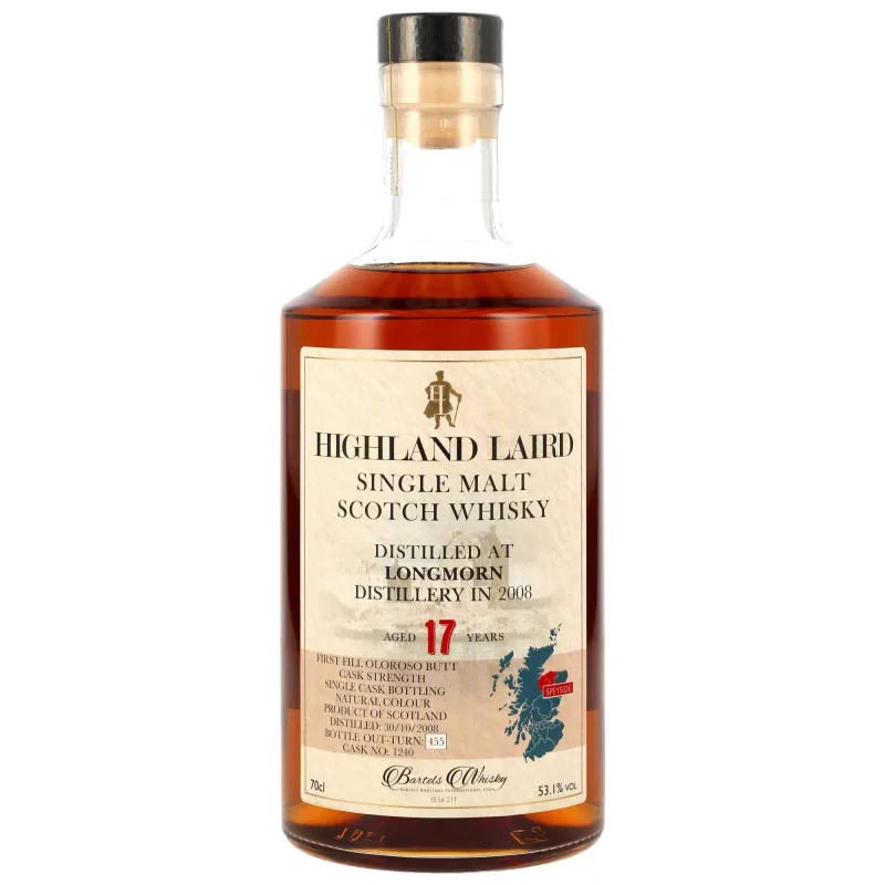 Longmorn – 2008/2026 17 Year Old 1st Fill Oloroso Butt #1240 Highland Laird