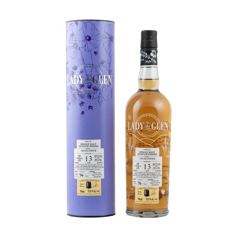 Inchgower – 2008 Hogshead with Refill Pedro Ximénez Sherry Cask Finish #800479 Lady Of The Glen