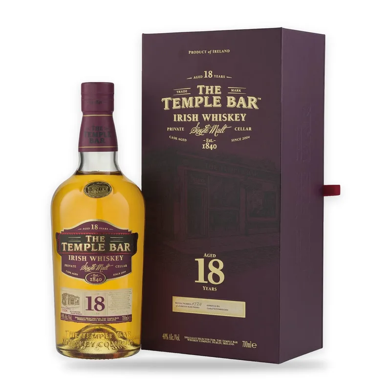 The Temple Bar 18 Year Old Single Malt Irish Whiskey