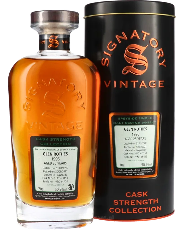 Glenrothes – 25 Years Old 1996 Signatory Vintage (70cl, 50.9%)