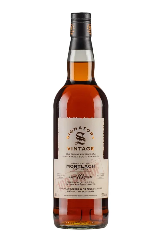 Mortlach – 10 Year Old Cask 100 Proof Signatory 2016