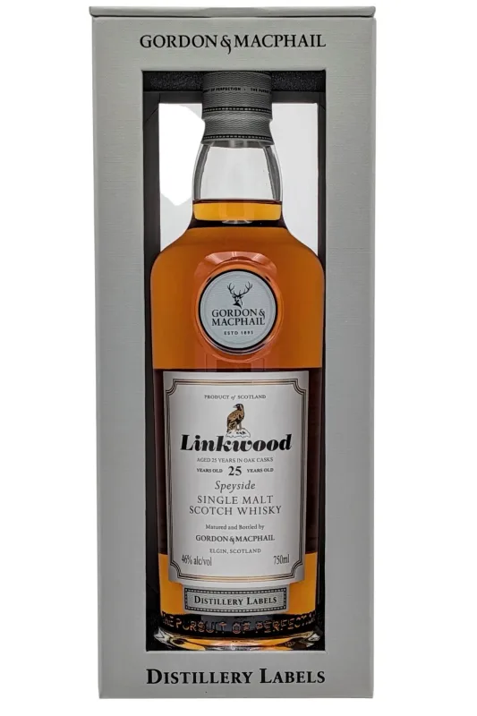 Gordon & MacPhail Linkwood 25 Year Old Distillery Labels Speyside Single Malt Scotch Whisky