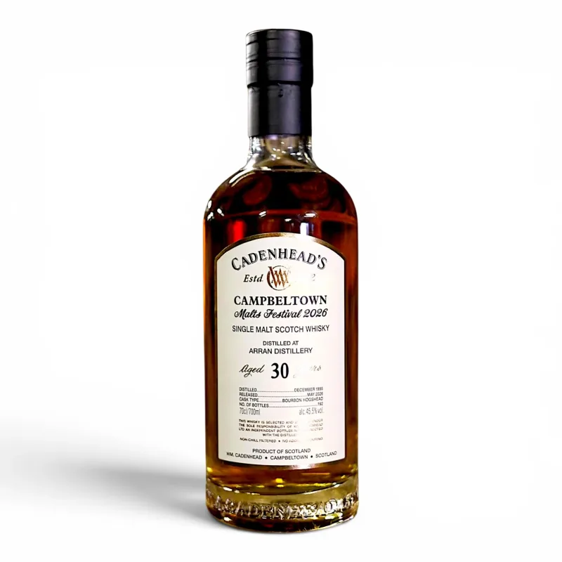 Arran – 30 Year Old 1995 Cadenhead's Single Bourbon Hogshead Campbeltown Malts Festival 2026 Exclusive