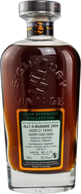 Allt-a-Bhainne – 2000 21 Year Old Cask Strength Collection (70cl, 52.4%)