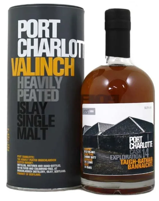 Port Charlotte 11 Years Valinch Taigh Bathair Bannaichte Cask Exploration 14 (50cl, 51.7%)