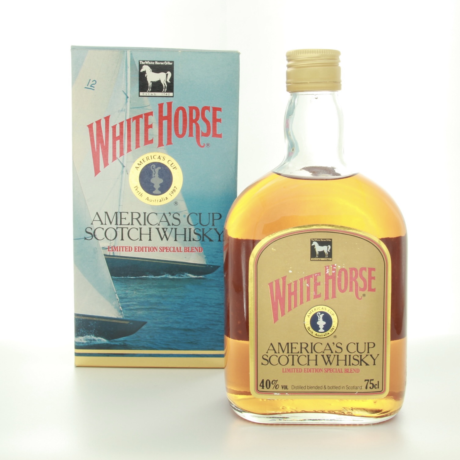 White Horse America’s cup 1987 75cl 40% Scotland Whisky 