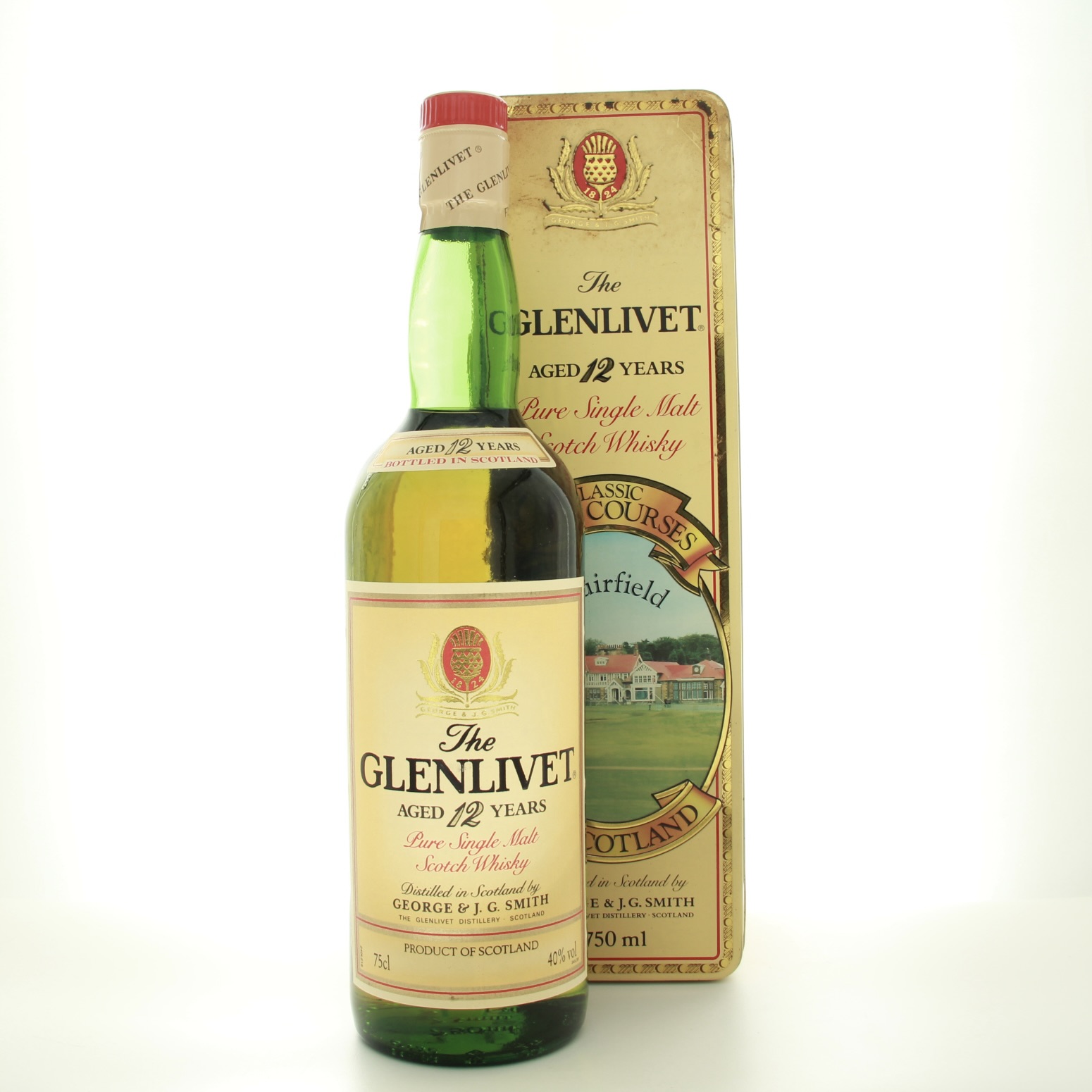 Glenlivet 12 Year Old Classic Golf Courses Muirfield (1980s Edition) 75cl 40% Whisky Scotland Speyside 