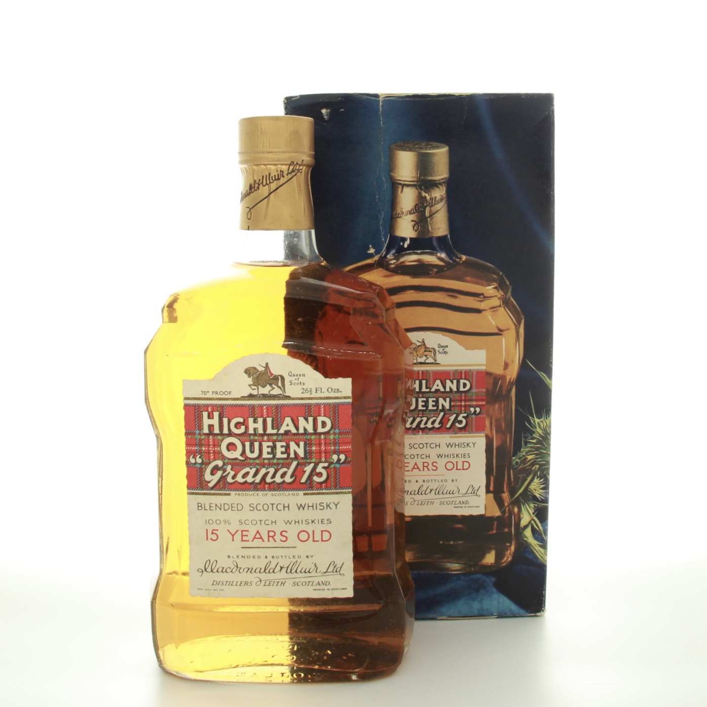 Highland Queen ‘Grand 15’ 15 Years Old (1960s Edition) 75cl 70 Proof% Scotland Whisky 