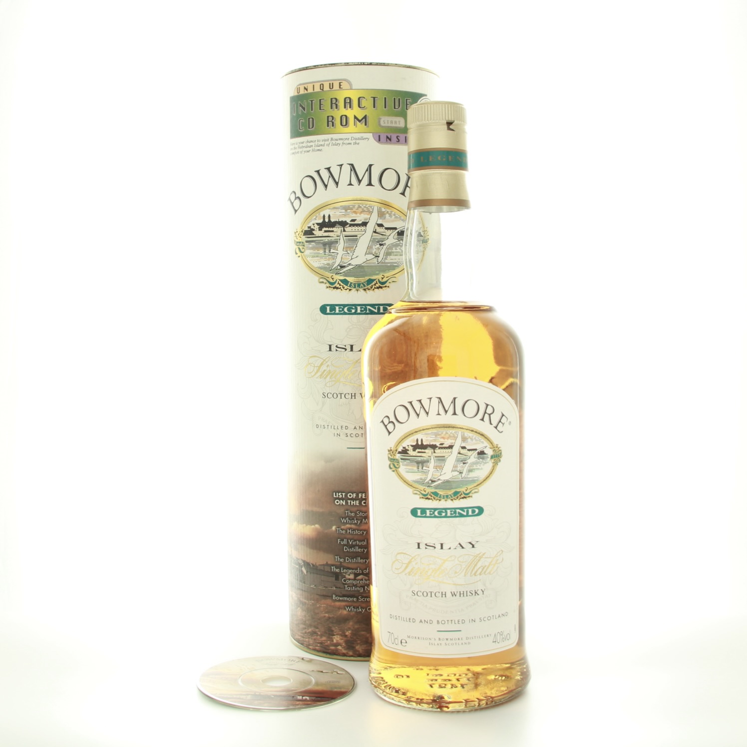 Bowmore Legend Giftset With CD 70cl 40% Whisky Scotland Islay 