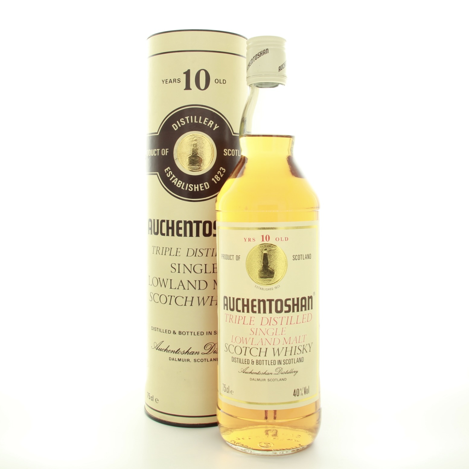 Auchentoshan Triple Distilled 10 Year Old (1980s Edition) 75cl 40% Whisky Scotland Lowlands 