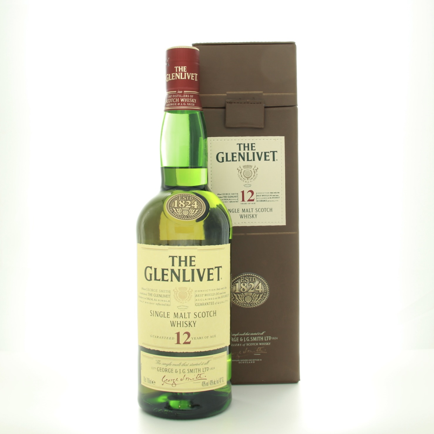 Glenlivet 12 Year Old Leather Case (2005 Edition) 70cl 40% Whisky Scotland Speyside 