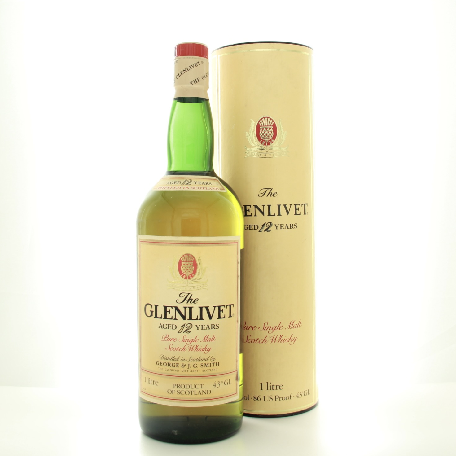 Glenlivet 12 (1980s Edition) 100cl 43% 86 Proof% Scotland Speyside Whisky 