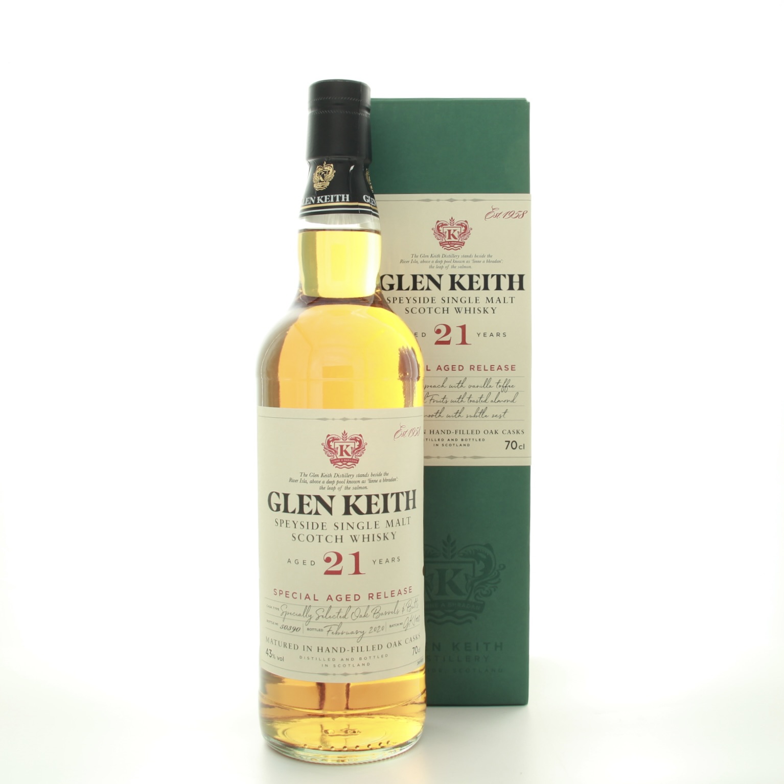 Glen Keith 21 Year Old 70cl 43% Scotland Speyside Whisky 