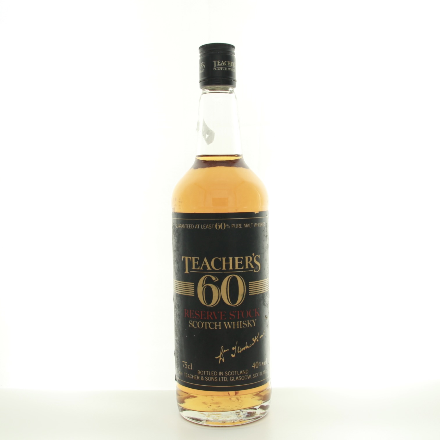 Teacher’s 60 Reserve Stock 1980s 75cl 40% Blended Scotland Whisky 