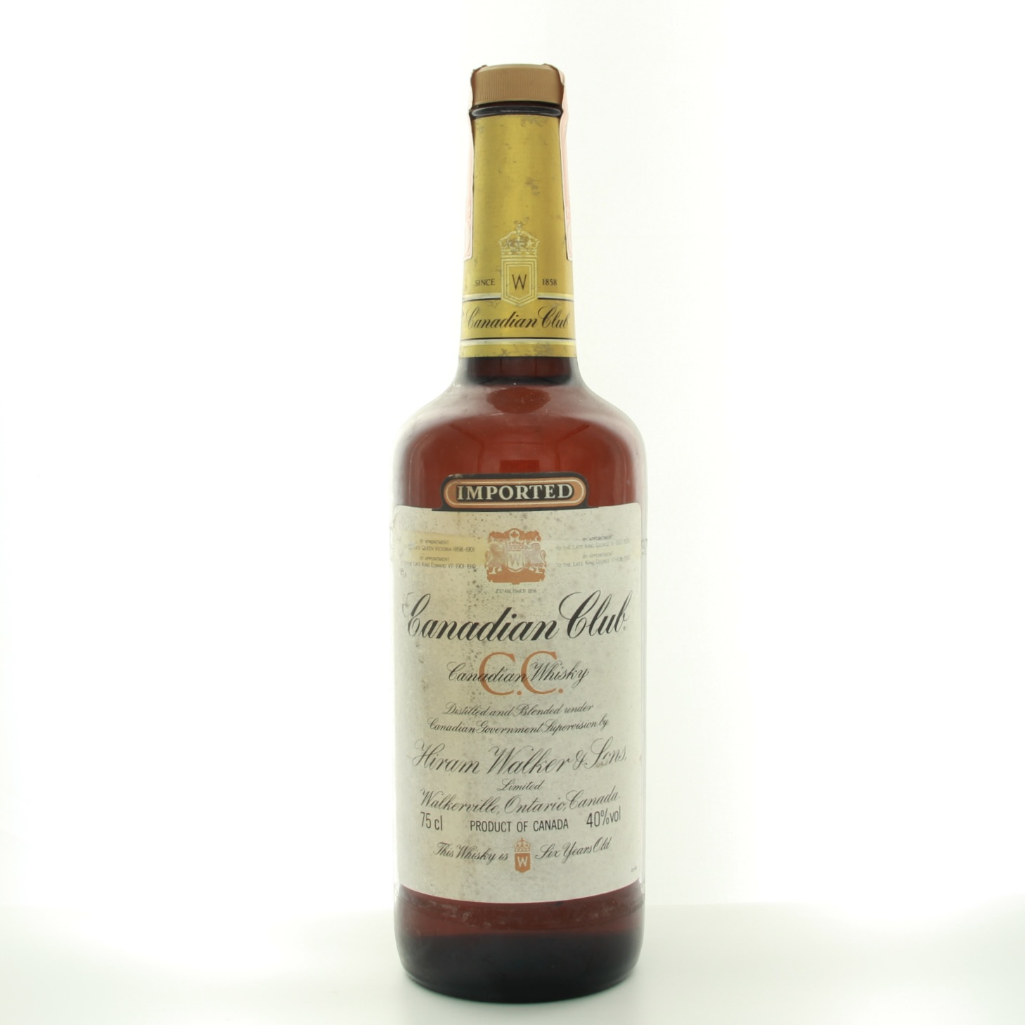 Canadian Club Imported 6 Year Old 1970s 75cl 40% Whisky Canada 