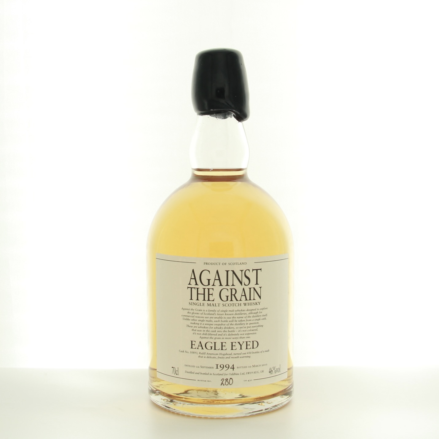 Against The Grain 1994 Eagle Eyed 15 Year Old 70cl 46% Highlands Scotland Whisky 