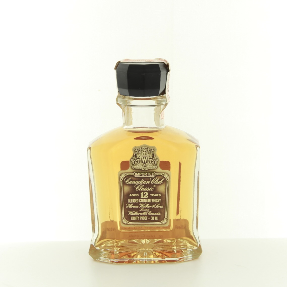 Canadian Club Classic 12 Years Old Imported 1975 Miniature 50cl 80 Proof% Canada Whisky 