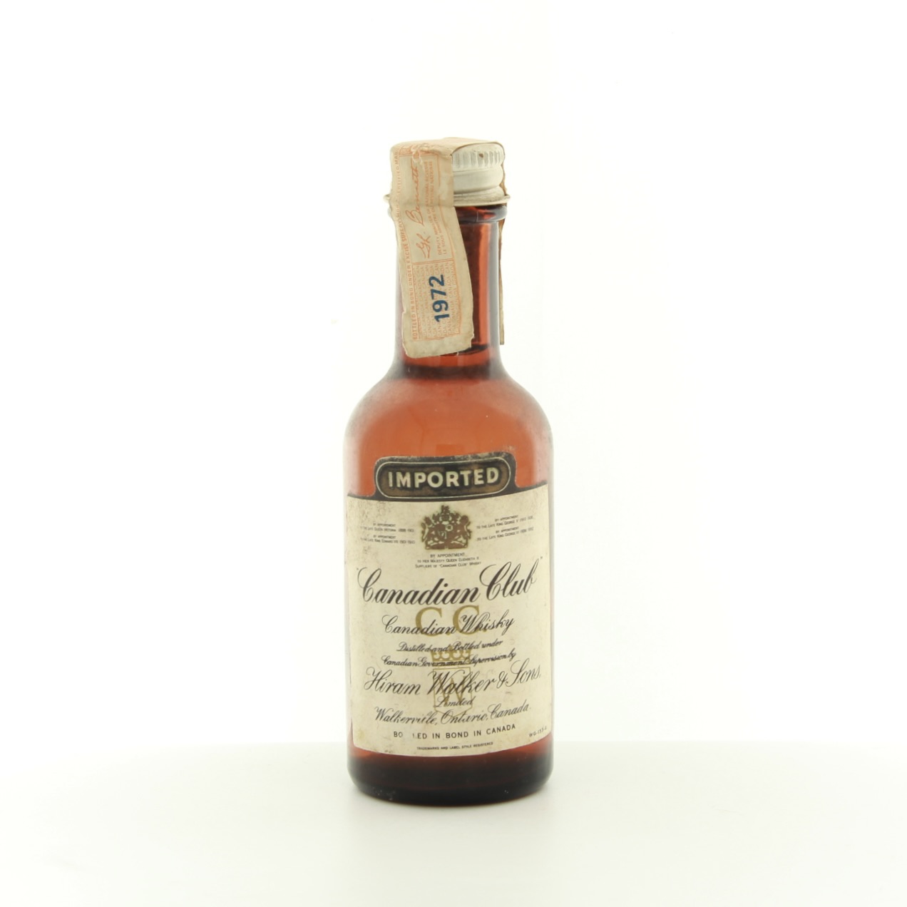 Canadian Club Imported Canadian Whisky 1972 Miniature 4.7cl 70 Proof% Whisky Canada 