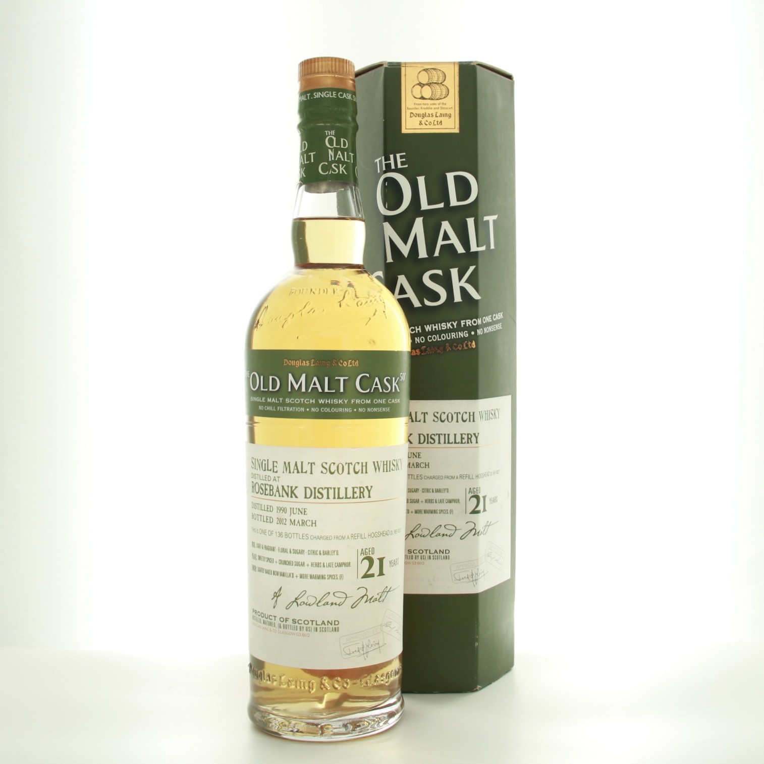 Rosebank 21 Years Old The Old Malt Cask 1990 70cl 50% Lowlands Scotland Whisky 