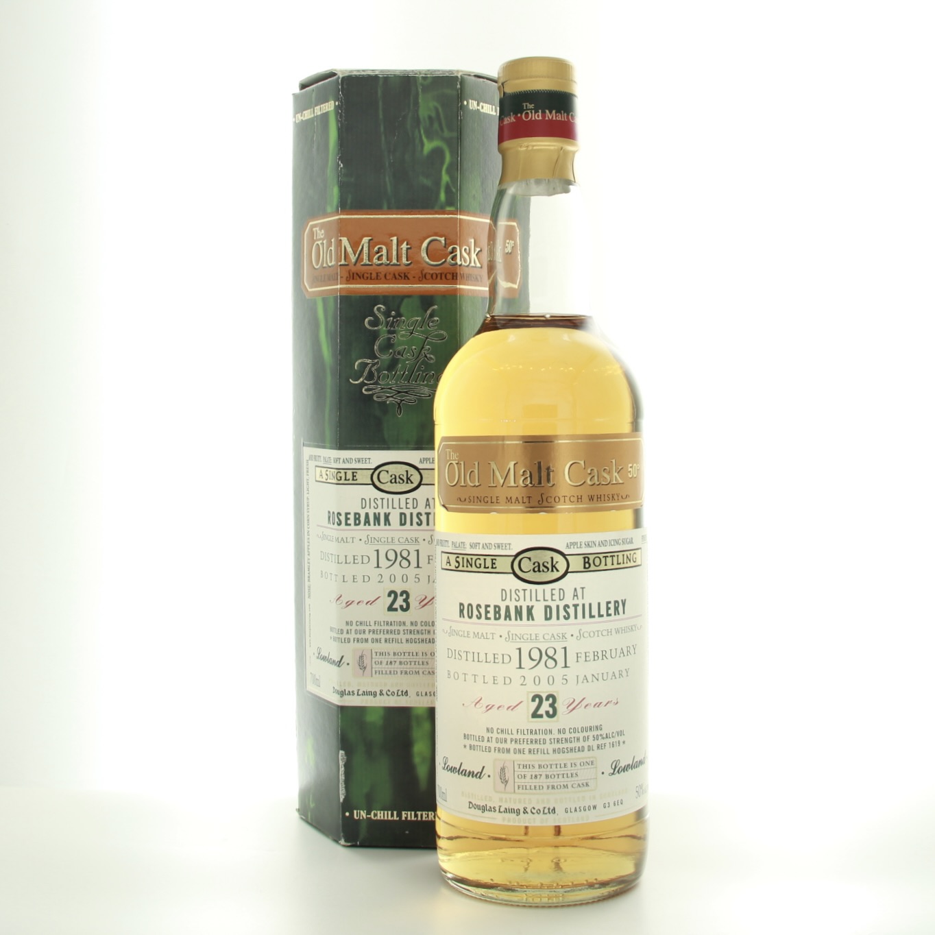 Rosebank 23 Years Old The Old Malt Cask 1981 70cl 50% Whisky Scotland Lowlands 