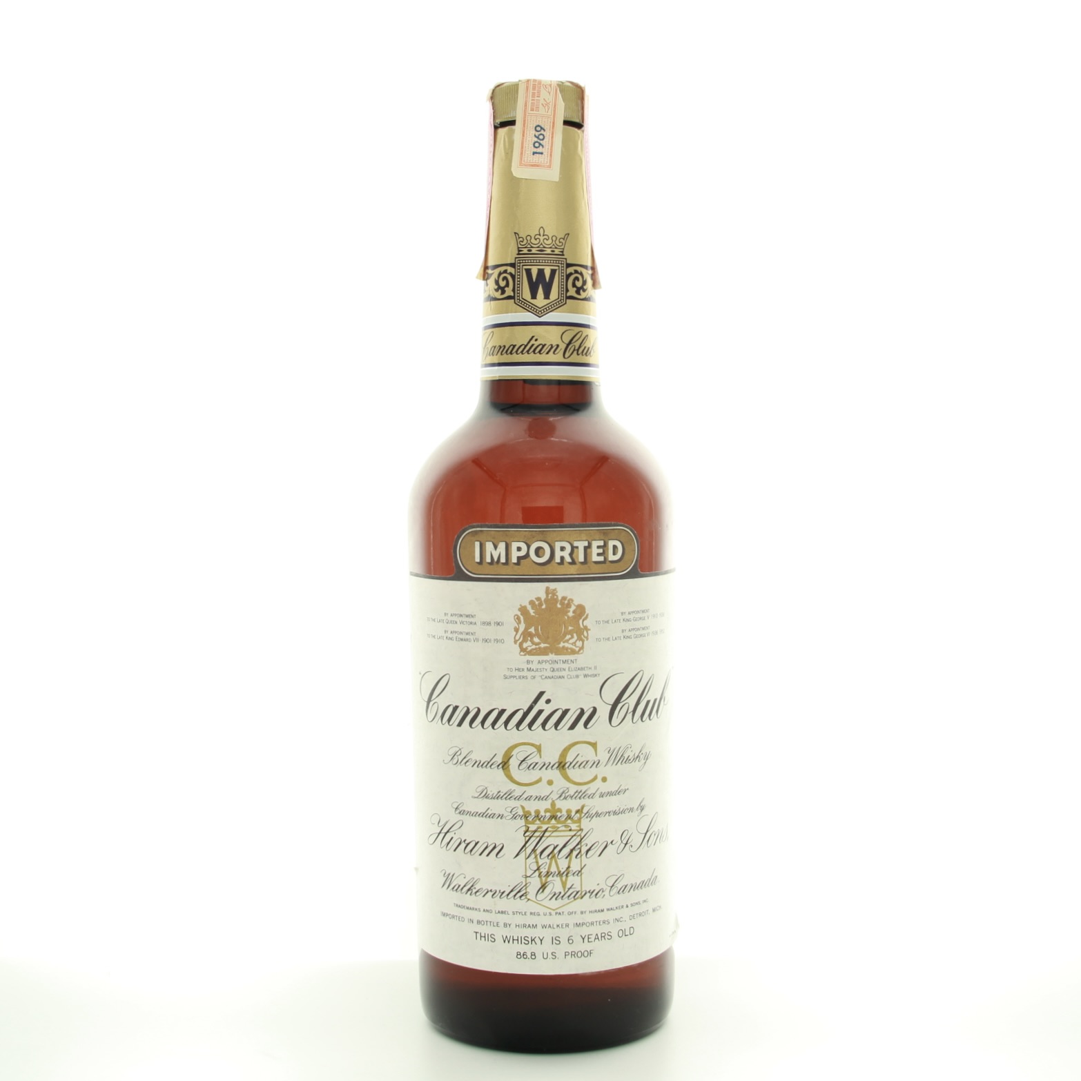 Canadian Club Imported 6 Year Old 1969 75.7cl 43.4% Canada Whisky 