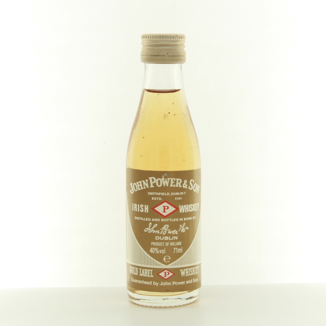 John Power & Son Gold Label 71ml (1980s Edition) 7.1cl 40% Dublin Region Whisky Ireland 