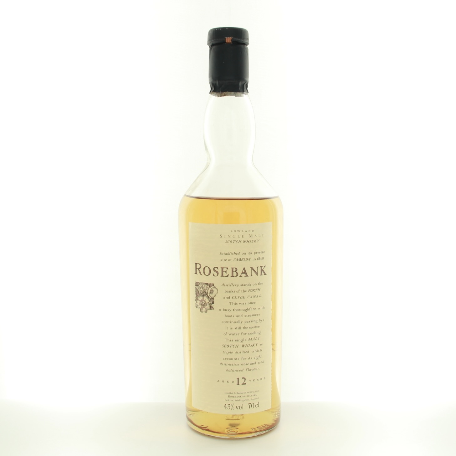 Rosebank Flora & Fauna 12 Year Old 70cl 43% Lowlands Scotland Whisky 